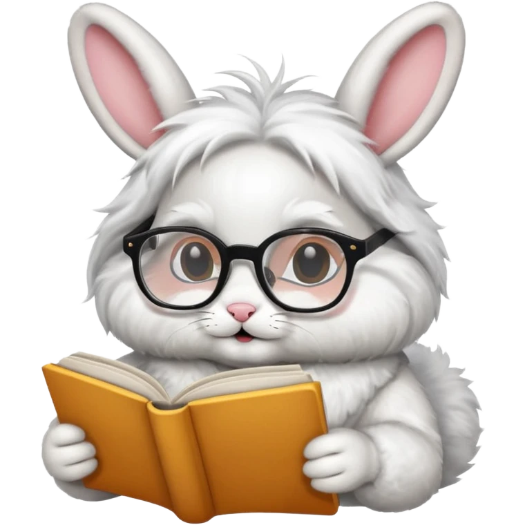 rabbits reading books emoji