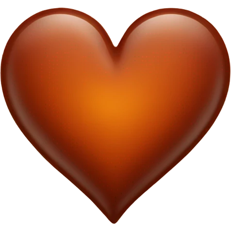 Shiny Burnt sienna heart emoji