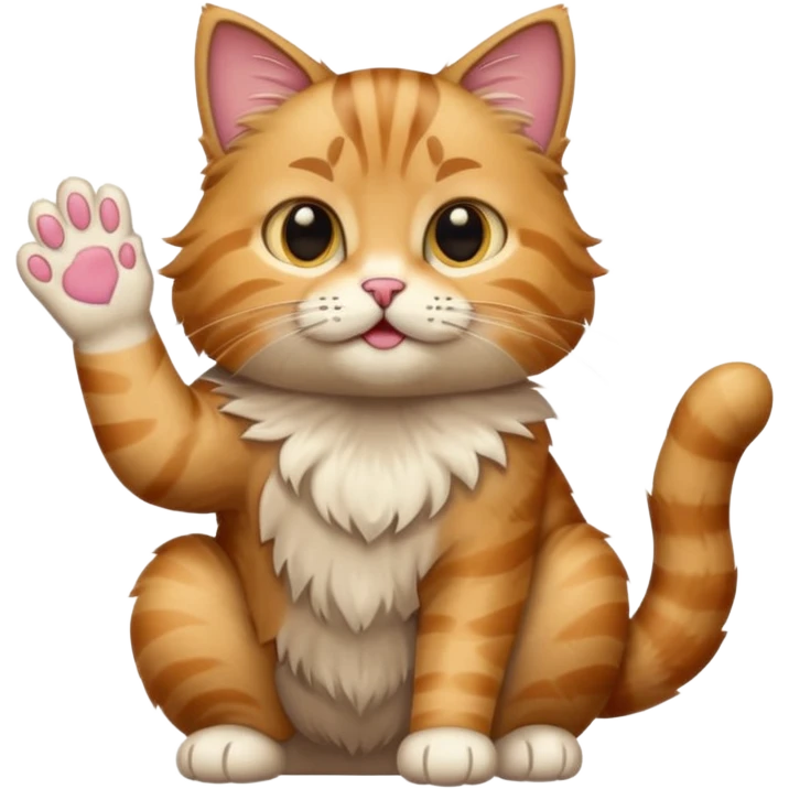 Tabby cat putting up the middle finger  emoji