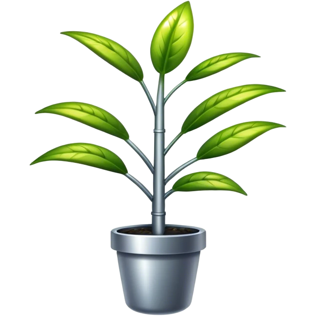 plant that grows with technology instead of nature emoji