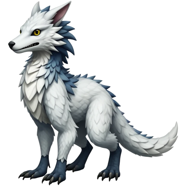 Sergal-Vernid-hyrid-animal-creature, full body emoji