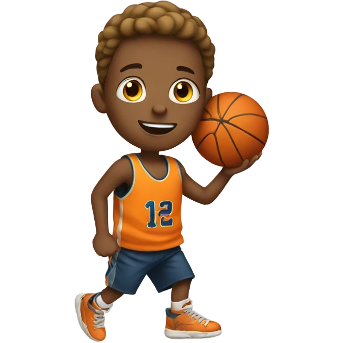 Boy playing basketball  emoji