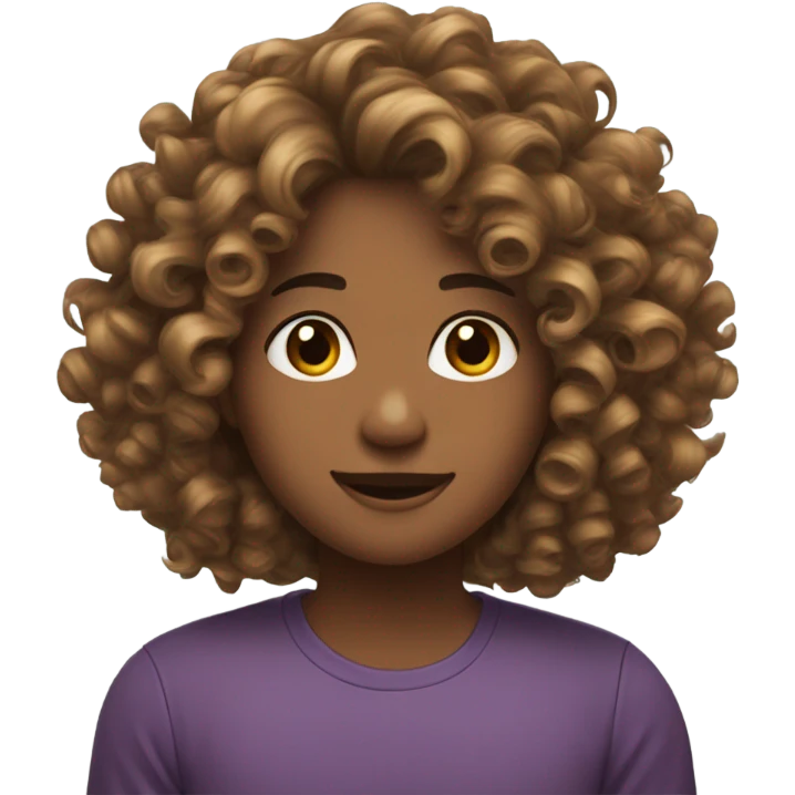 curly hair emoji