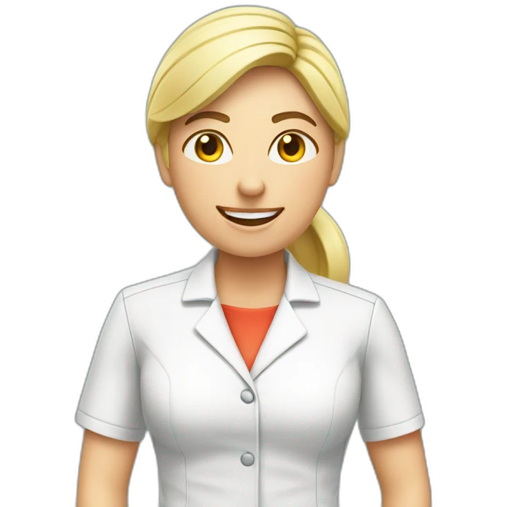 nutricionista rubia haciendo ejercicio emoji
