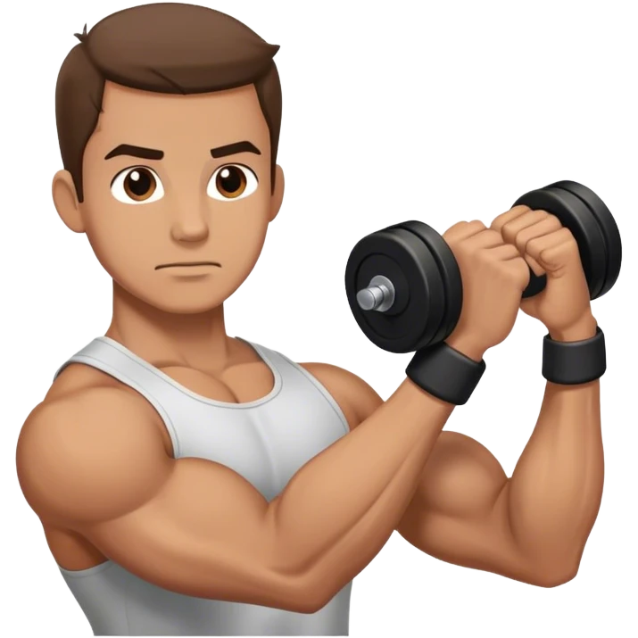 man weighted wrist curl emoji