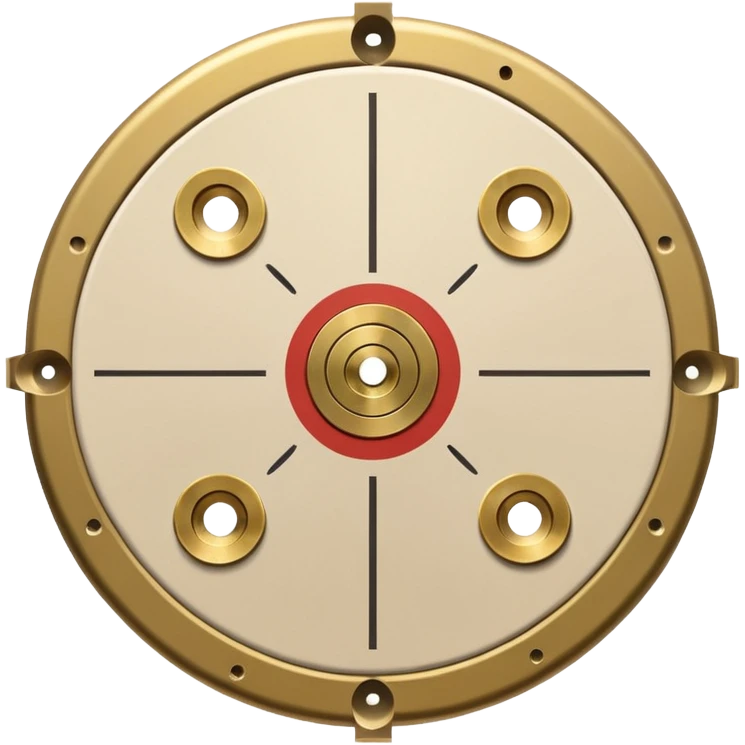 Paper target with bullet holes clustered in the center and spent shell casings below emoji