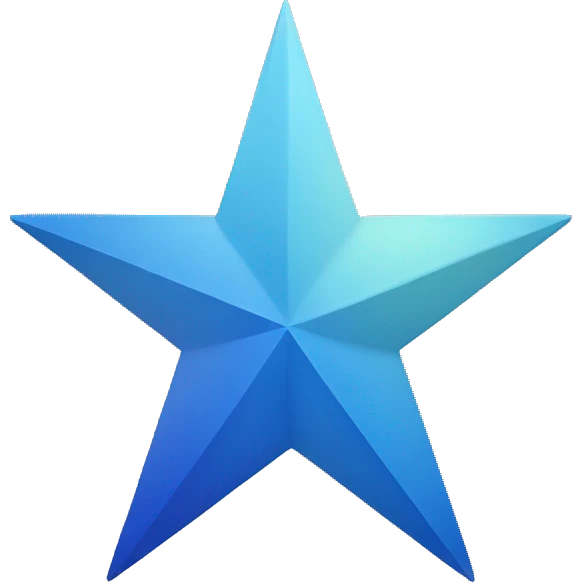 gradient blue north star emoji