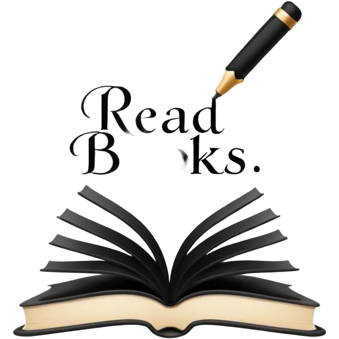 lettering in caligraphy "read books" emoji