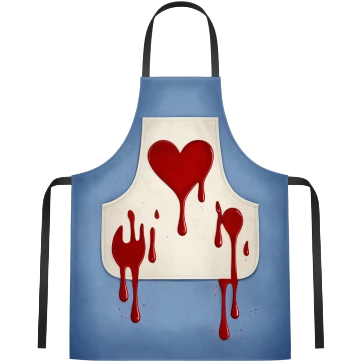 Apron with blood stains emoji