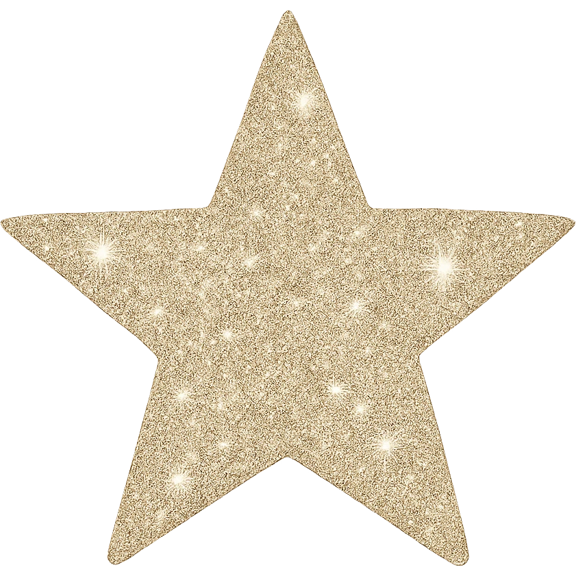star with a glitter effect, no background emoji