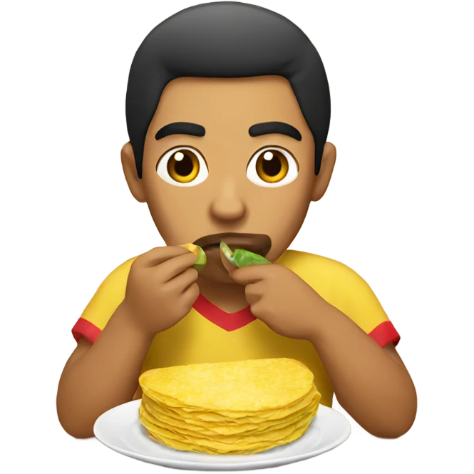 Mexican eating an omelette  emoji