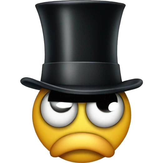 monocle face with tophat looking angry emoji