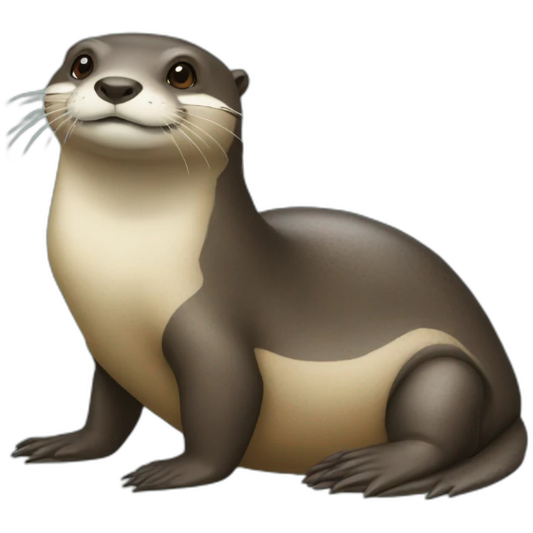 Loutre sur un tortue emoji