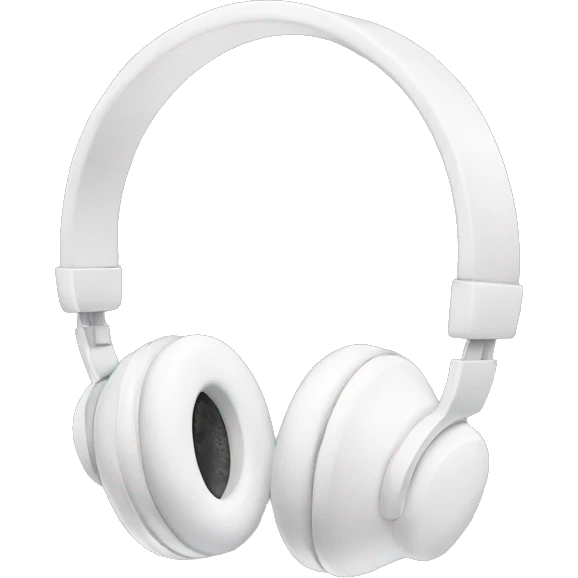 White headphones with bows emoji