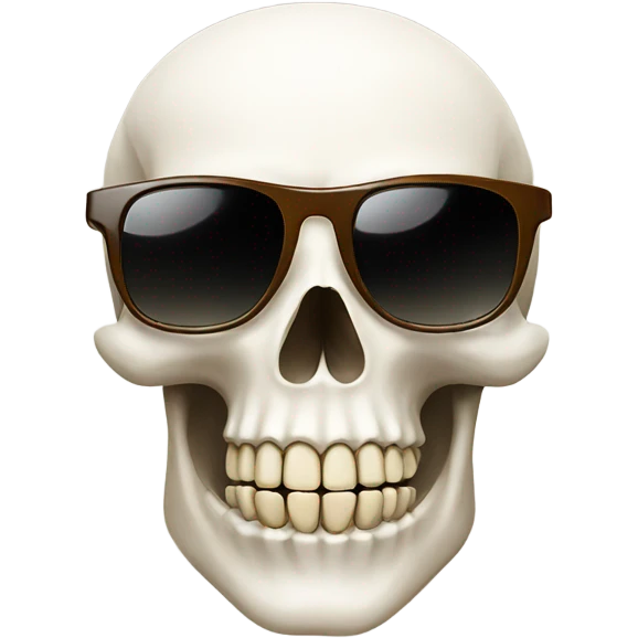 Scull with sunglasses  emoji