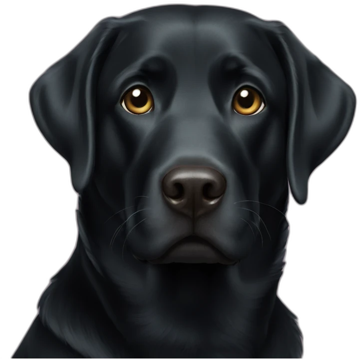 Black labrador emoji