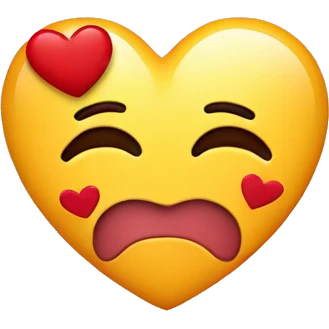 Kissing emoji with heart eyes and hearts around  emoji