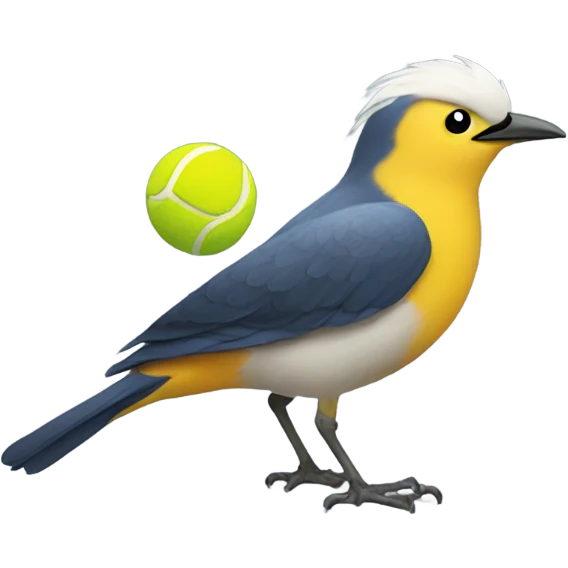 Bird and tennis ball combined emoji