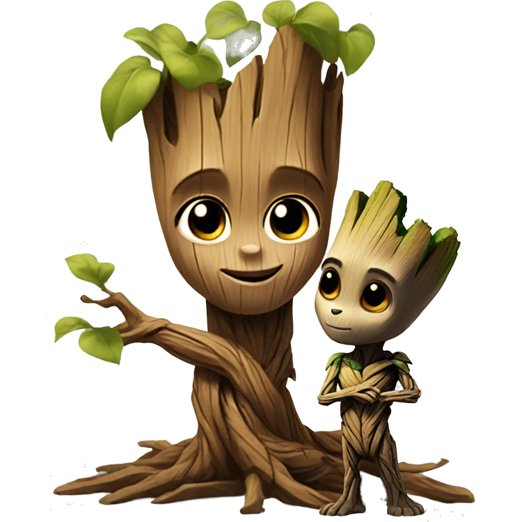 Groot with tweety emoji