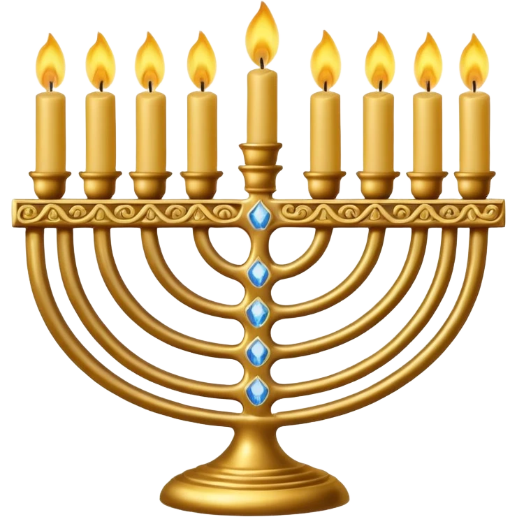 Menorah of 7 candles emoji