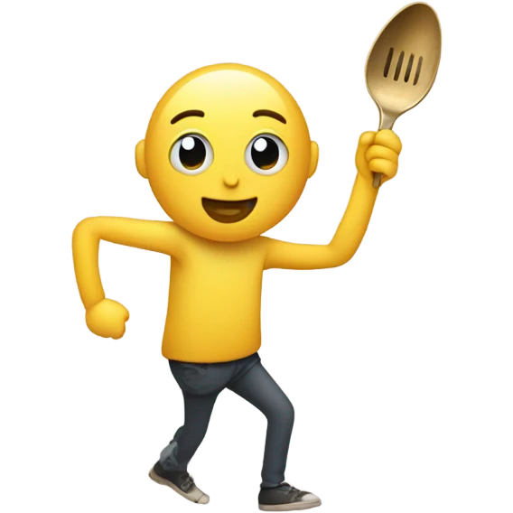 Spoon walking away emoji