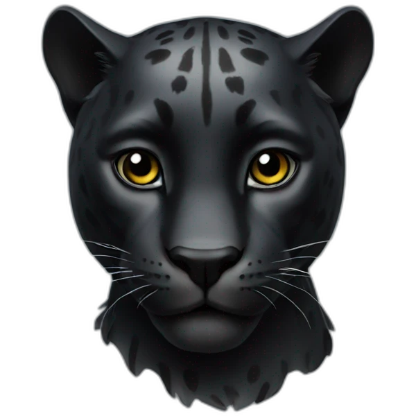 Black panther animal ruge emoji