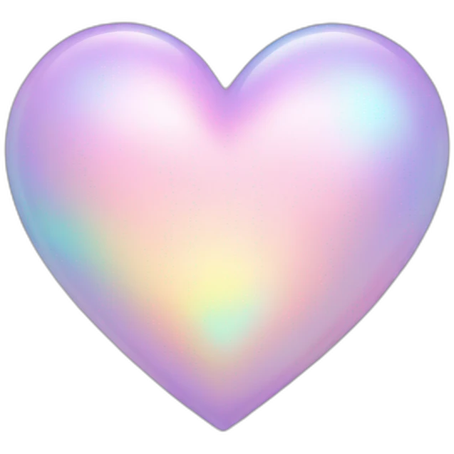 Pastel iridescent heart emoji