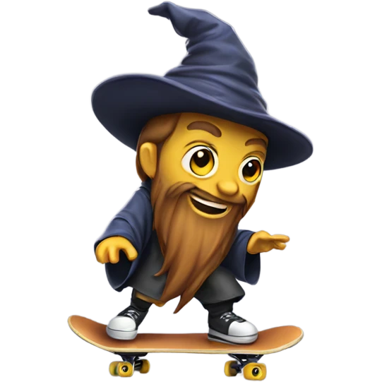 A wizard skateboarding  emoji