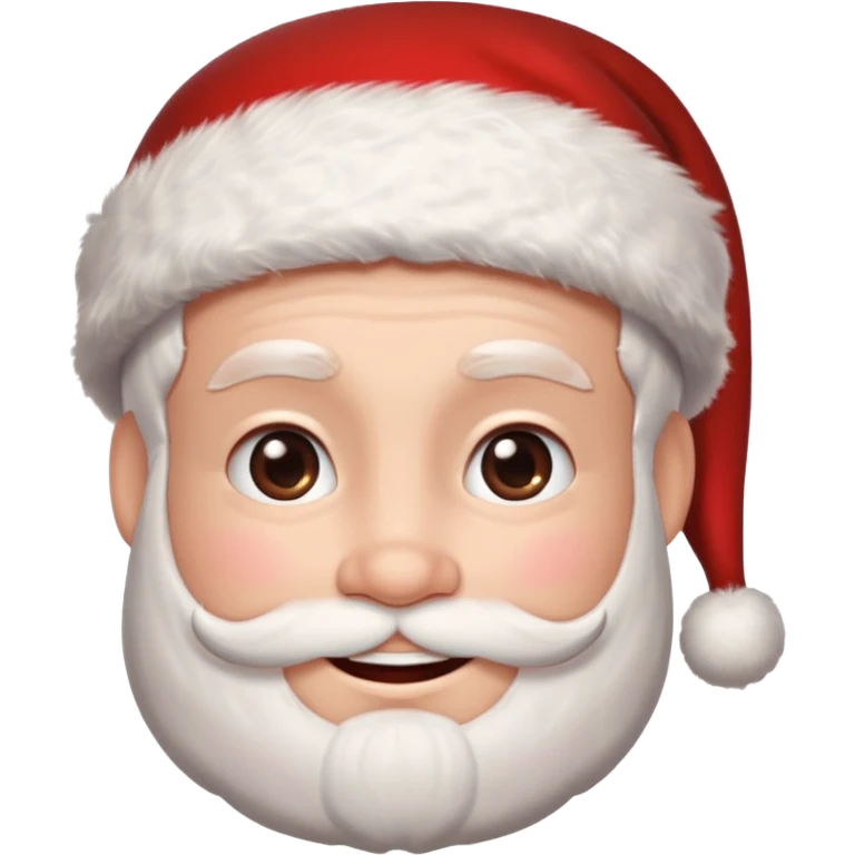 산타 모자를 쓰지 않은 젊은 산타 얼굴 정면 emoji