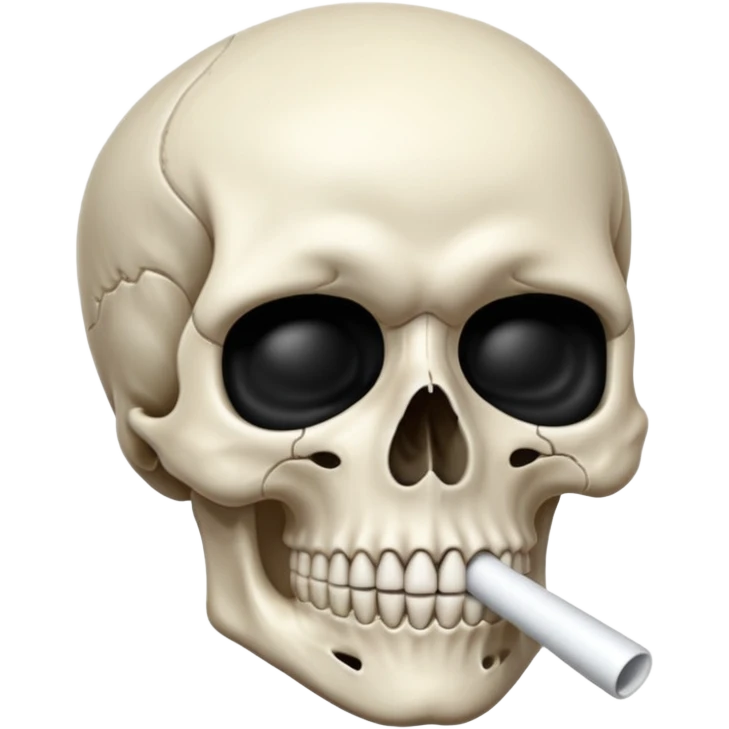 Skull shushing emoji