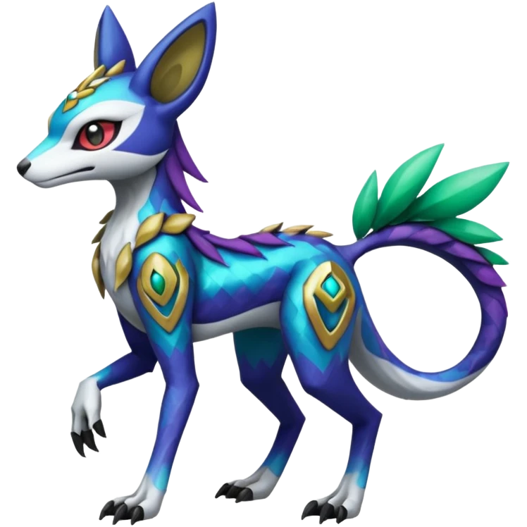 Meloetta-Vernid-Protogen-Sergal-Pokémon-Digimon-Fakémon-fusion-hybrid-creature emoji