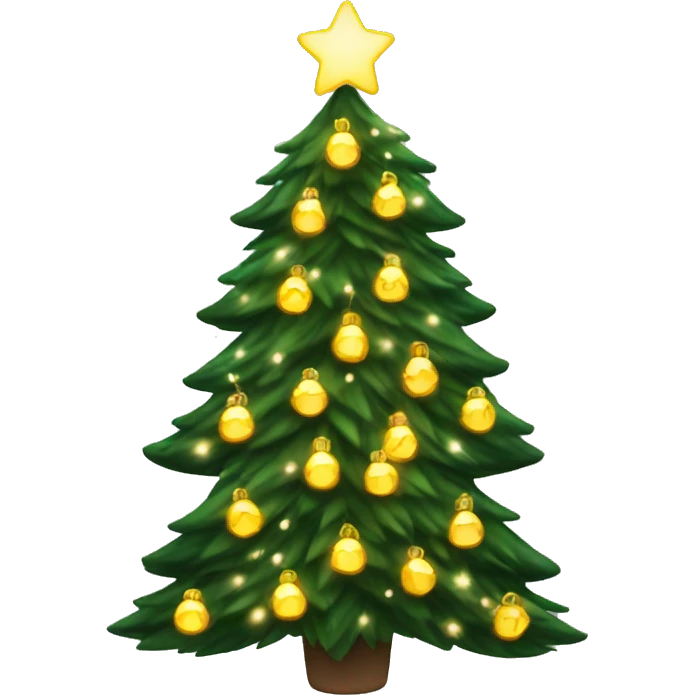 christmas tree with fairy lights emoji