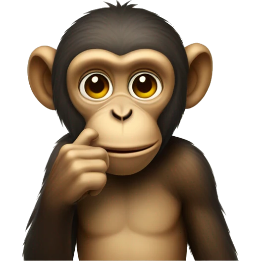 monkey holding up peace sign emoji