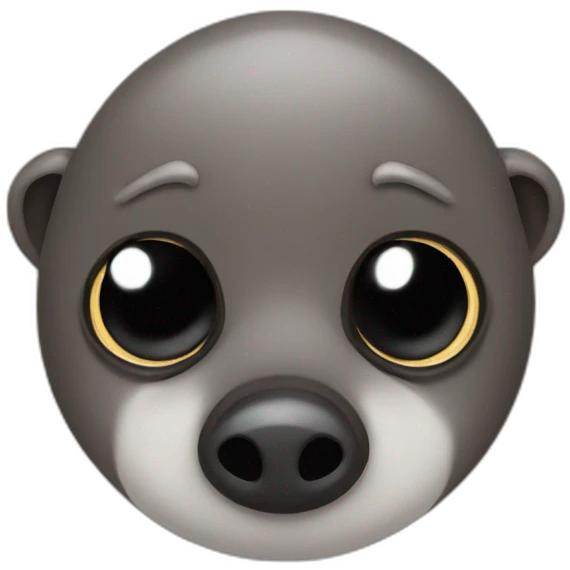 mole with small black beady eyes emoji
