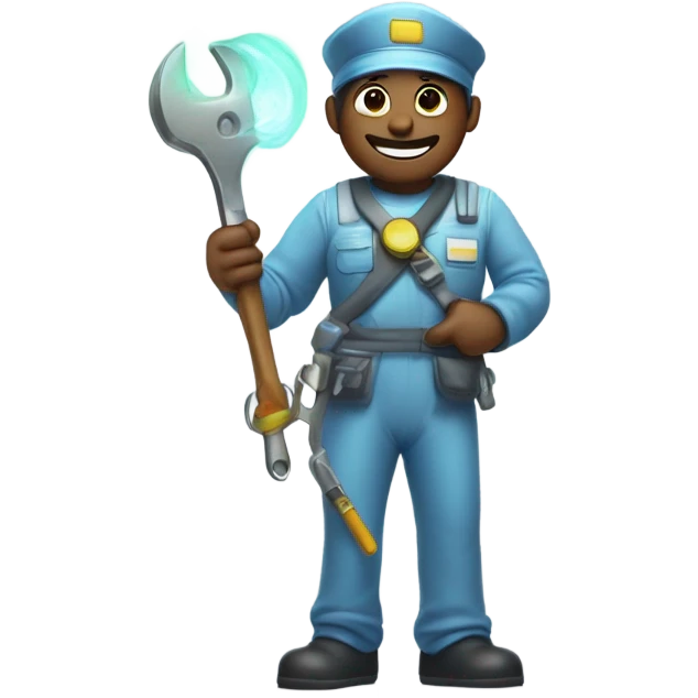 Ghostly genie maintenance man emoji