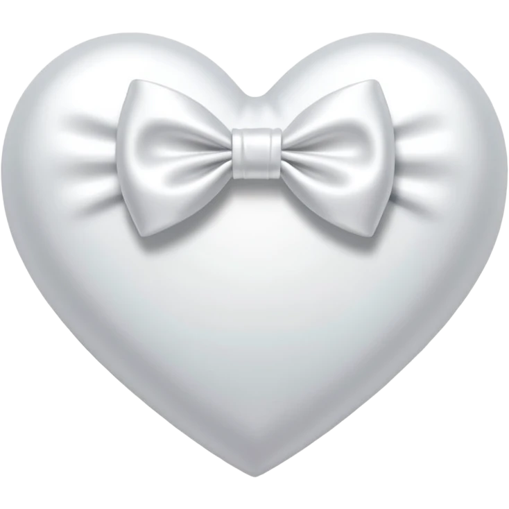 heart with a bow, white emoji