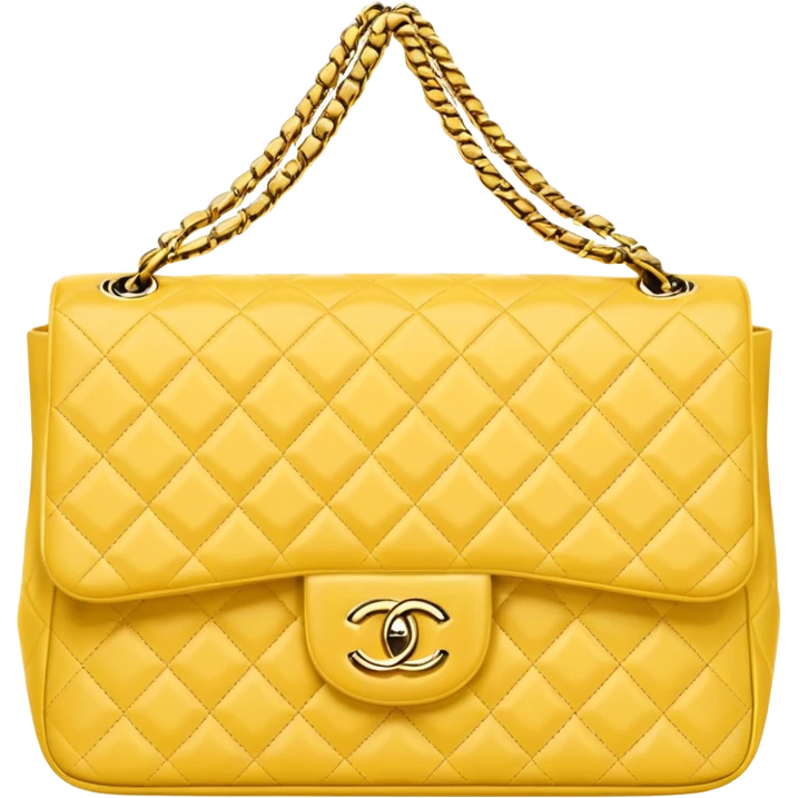 chanel light yellow bag emoji