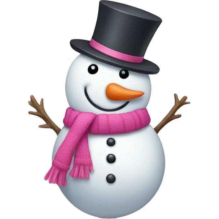 pink snowman  emoji