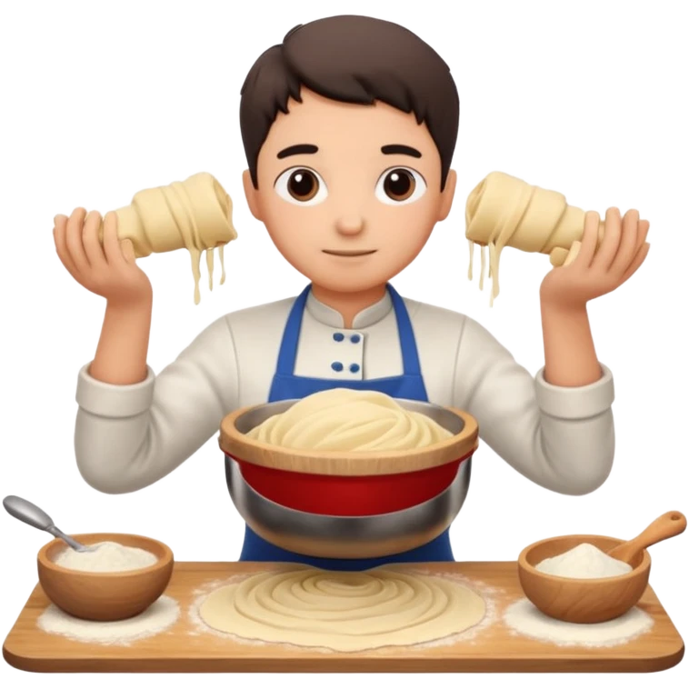 pasta dough making emoji