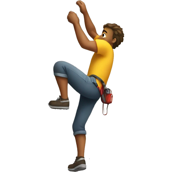 a person climbing emoji