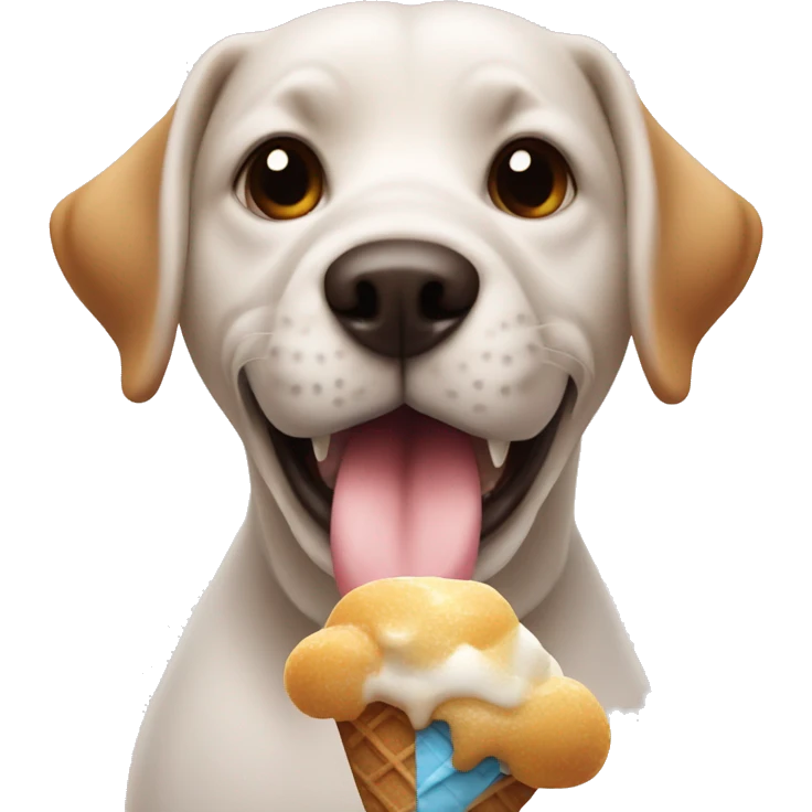 dog with icecream emoji