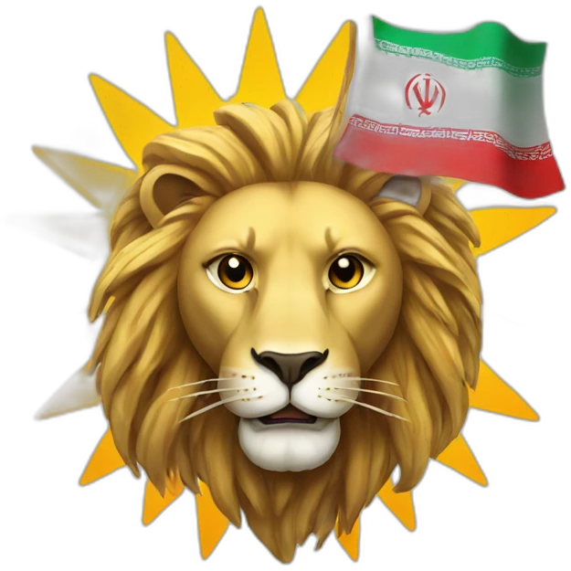 Iran lion and sun flag emoji