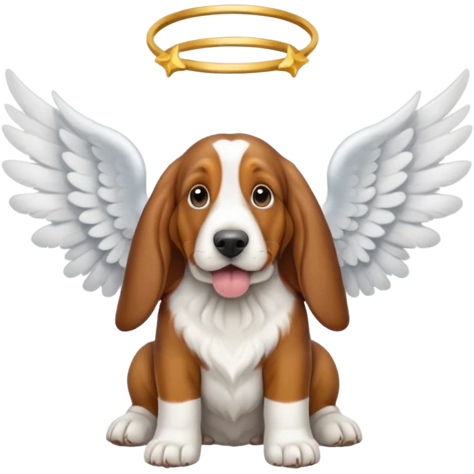 Basset hound with angel wings  emoji