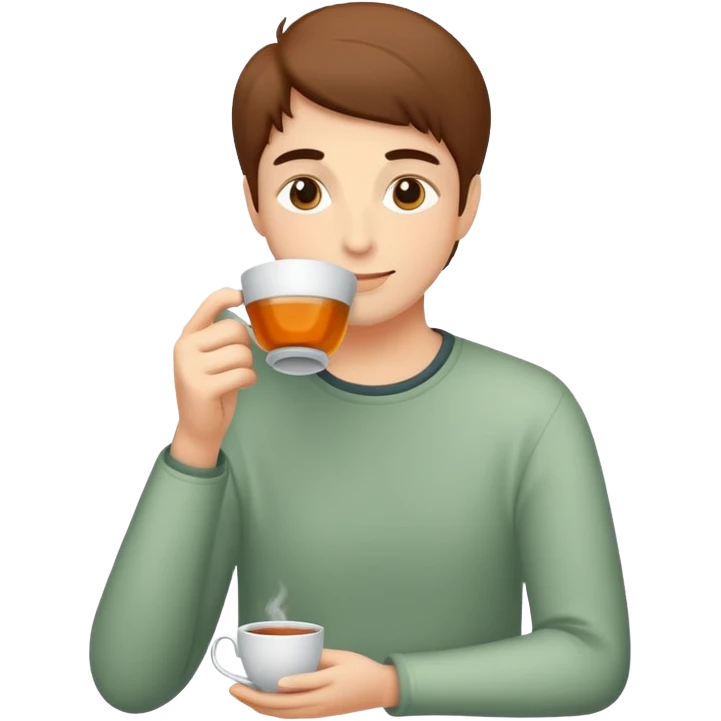 Sipping tea emoji