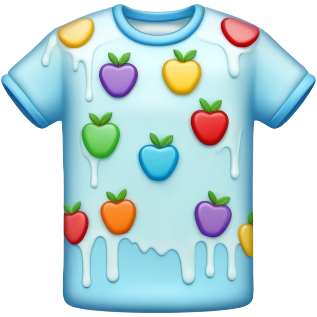cake in the shape of a t-shirt emoji