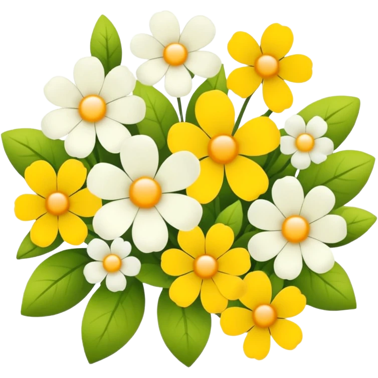 Yellow and white flowers  emoji