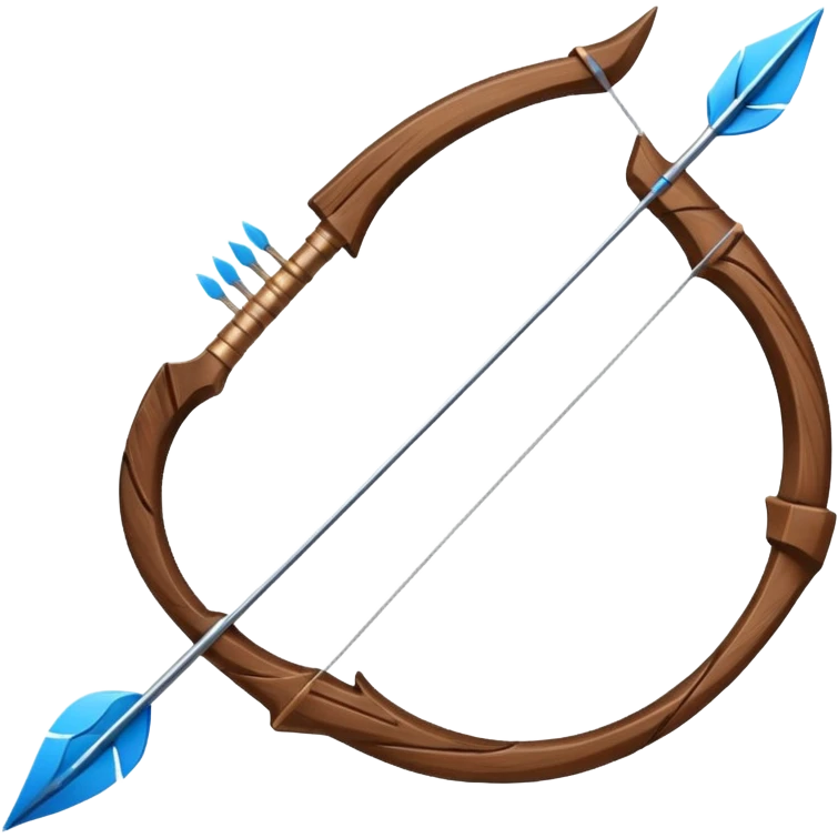 bow and arrow which has wind surrounded 
 emoji