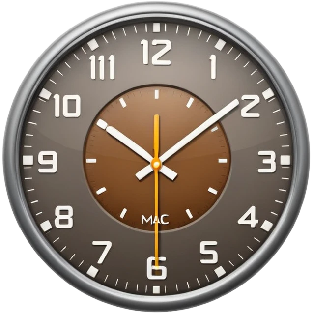 mac os icon clock braun emoji