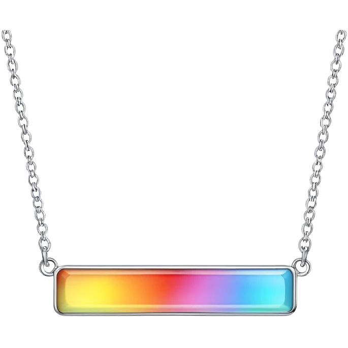 Heat colored horizontal bar necklace  emoji