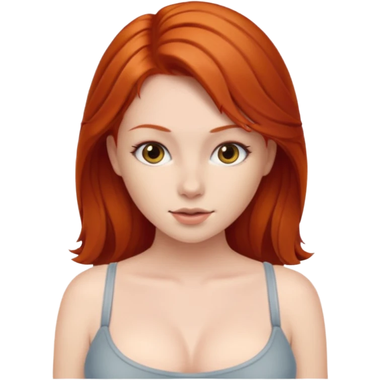 Naked redhead showing boobs emoji